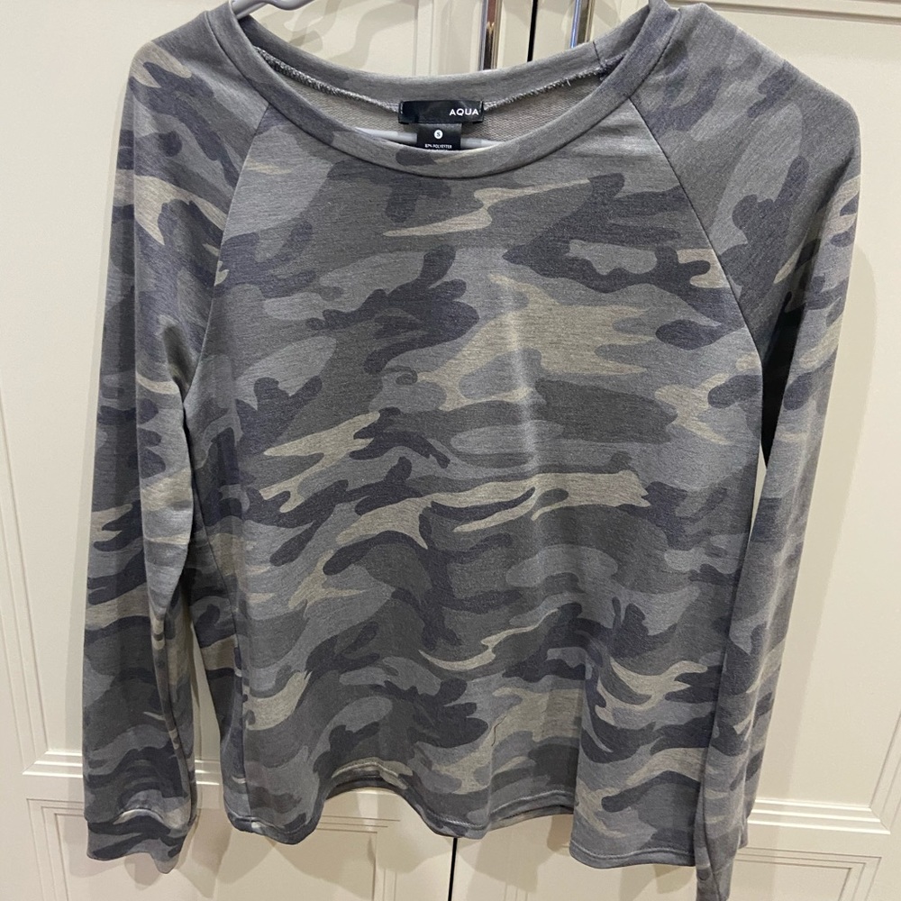 Aqua army crew neck